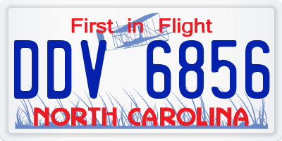 NC license plate DDV6856