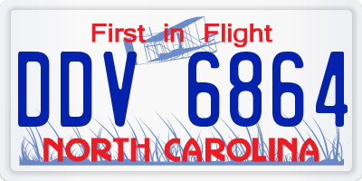 NC license plate DDV6864