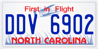 NC license plate DDV6902