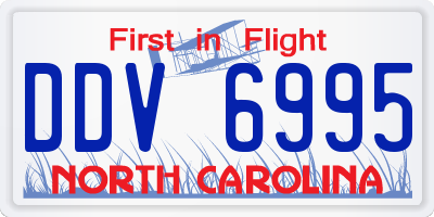 NC license plate DDV6995