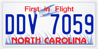 NC license plate DDV7059