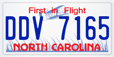NC license plate DDV7165
