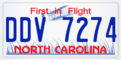 NC license plate DDV7274