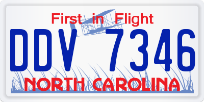 NC license plate DDV7346