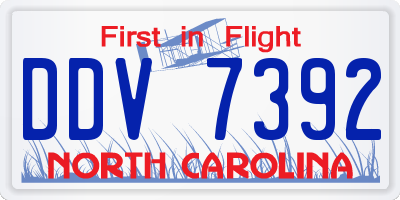 NC license plate DDV7392