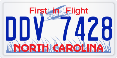 NC license plate DDV7428