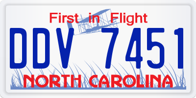 NC license plate DDV7451
