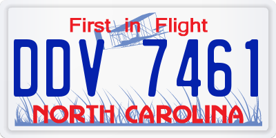 NC license plate DDV7461