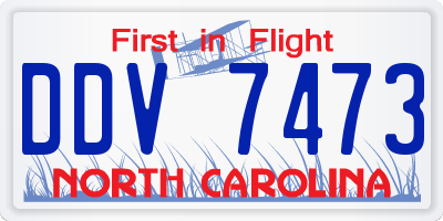 NC license plate DDV7473