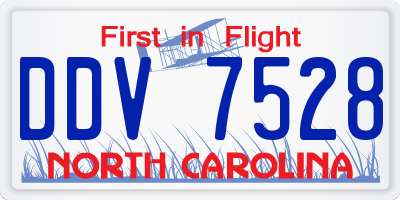 NC license plate DDV7528
