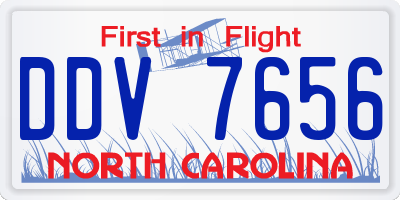 NC license plate DDV7656