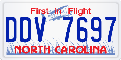 NC license plate DDV7697