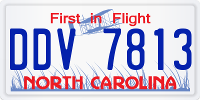 NC license plate DDV7813