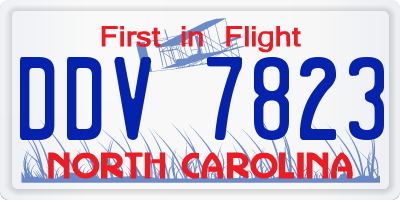 NC license plate DDV7823