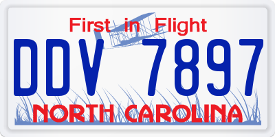 NC license plate DDV7897