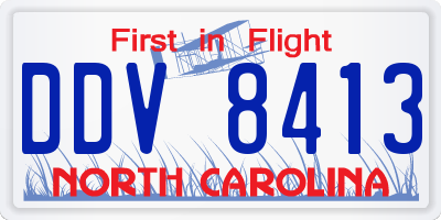 NC license plate DDV8413