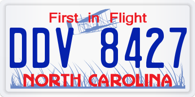 NC license plate DDV8427