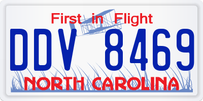NC license plate DDV8469