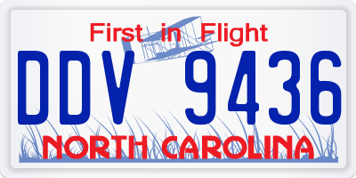 NC license plate DDV9436