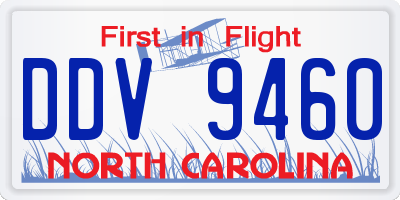 NC license plate DDV9460