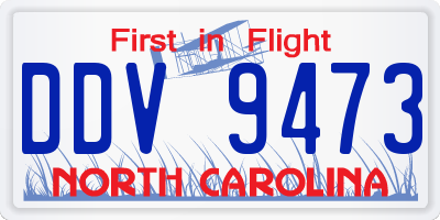 NC license plate DDV9473