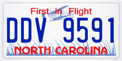 NC license plate DDV9591