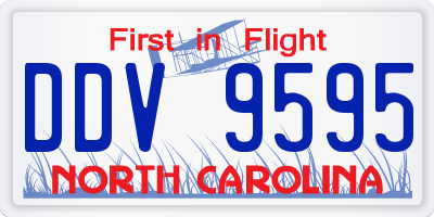 NC license plate DDV9595
