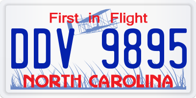 NC license plate DDV9895