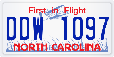 NC license plate DDW1097