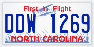 NC license plate DDW1269