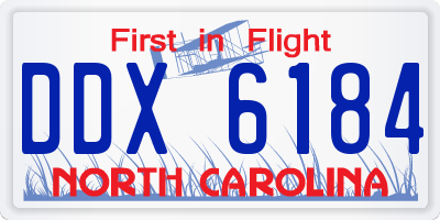 NC license plate DDX6184
