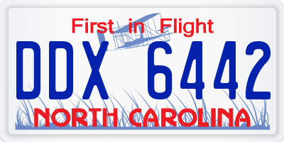 NC license plate DDX6442
