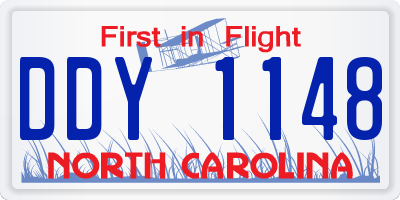 NC license plate DDY1148
