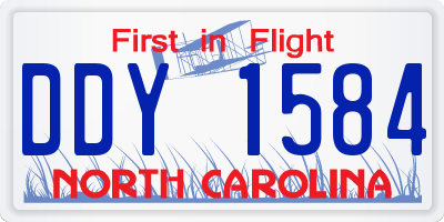 NC license plate DDY1584