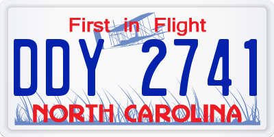 NC license plate DDY2741