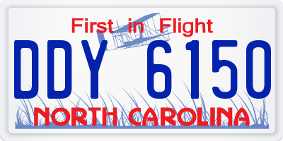 NC license plate DDY6150