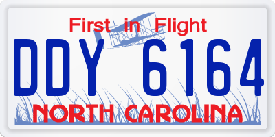 NC license plate DDY6164
