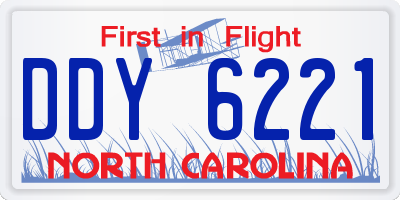 NC license plate DDY6221