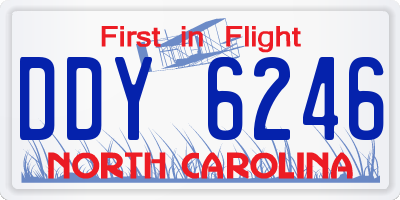 NC license plate DDY6246