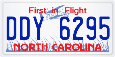 NC license plate DDY6295