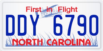 NC license plate DDY6790
