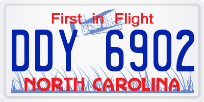 NC license plate DDY6902