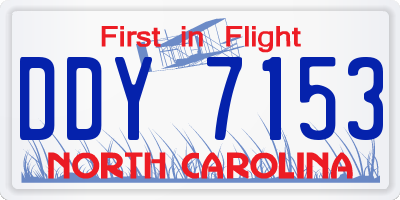 NC license plate DDY7153