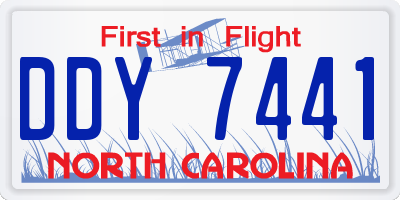 NC license plate DDY7441