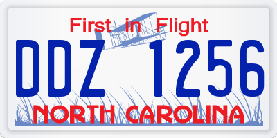 NC license plate DDZ1256