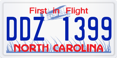 NC license plate DDZ1399