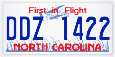 NC license plate DDZ1422