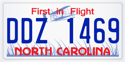 NC license plate DDZ1469