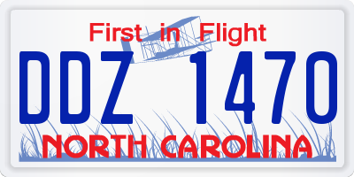 NC license plate DDZ1470