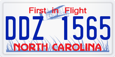 NC license plate DDZ1565